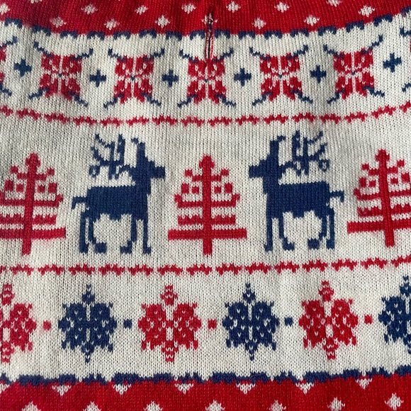 Dog Sweater - Vintage Vibe Holiday Reindeers Blueberry Pet S/M - Picture 7 of 11